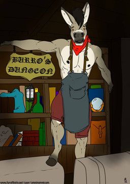 whitecolt_productions, anthro, apron, asinus, book
