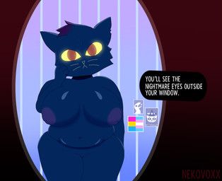 mae_borowski, night_in_the_woods, nekovoxx, anthro, belly