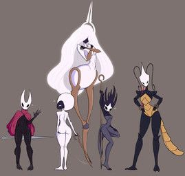 grand_mother_silk, hornet_(hollow_knight), lace_(hollow_knight:_silksong), phantom_(hollow_knight:_silksong), shakra_(hollow_knight:_silksong)