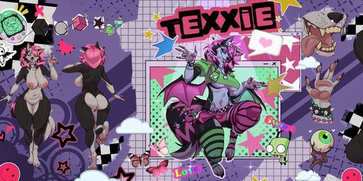 texxie_(character), bandai_namco, tamagotchi, mrwhitebear, 4_toes