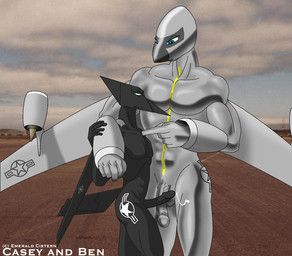 emeraldcistern, aeromorph, aircraft, anthro, arm_around_partner