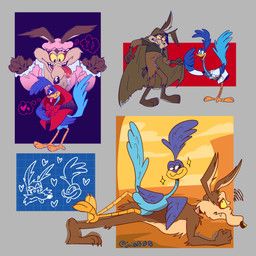 road_runner_(looney_tunes), wile_e._coyote, fairy_tales, little_red_riding_hood_(copyright), looney_tunes
