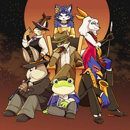falco_lombardi, fay_(star_fox), fox_mccloud, krystal_(star_fox), makoto_daito