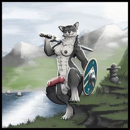 mythology, sirtroglodon, abs, animal_genitalia, animal_penis