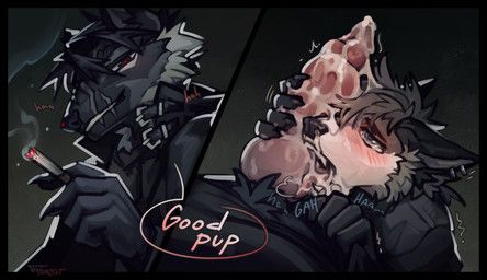 zidanewolf, zidanewolf1, distortist, anthro, ball_lick
