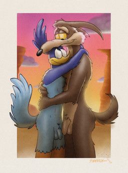 road_runner_(looney_tunes), wile_e._coyote, looney_tunes, warner_brothers, samareck