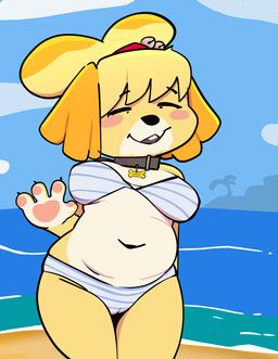 isabelle_(animal_crossing), animal_crossing, nintendo, sprockeyart, anthro
