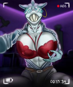 alester_nibras, anthro, aquatic, big_breasts, bra