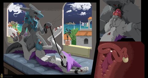 amethyst_(opossum_system), shine_hethermocking, mustard_(welcometothevoid), amazon_position, anatomically_correct