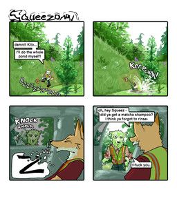kilo_(hieronymusjohnson), squeez_(hieronymusjohnson), hieronymusjohnson, ambient_frog, annoyed