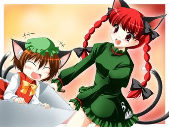 chen_(touhou), rin_kaenbyou, asian_mythology, east_asian_mythology, japanese_mythology