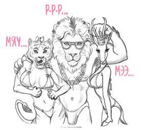 annaruz1, antelope, anthro, bikini, bikini_bottom