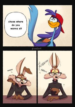 road_runner_(looney_tunes), wile_e._coyote, looney_tunes, warner_brothers, v_sallart