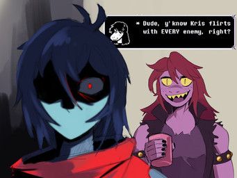 kris_dreemurr, susie_(deltarune), deltarune, undertale_(series), goyda67