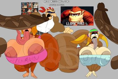 candy_kong, cranky_kong, diddy_kong, donkey_kong_(character), funky_kong