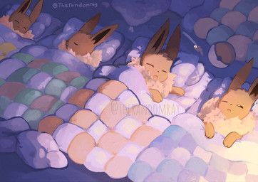 nintendo, pokemon, therandomray-artz, ambiguous_gender, bed