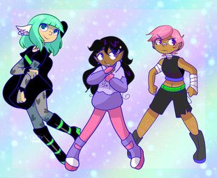 kiki_(lsp), saira_(lsp), willow_(lsp), lesbian_space_princess, delijz