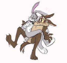 bugs_bunny, wile_e._coyote, looney_tunes, warner_brothers, sleepybud