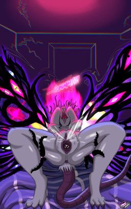 ruby_(word360), drow462, 4_toes, announcing_orgasm, anthro