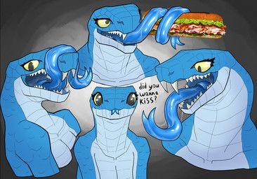 knerbin, anthro, big_eyes, blue-tongued_skink, blue_body
