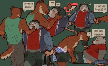 avalath_tiger, american_opossum, andromorph, anthro, anthro_on_anthro