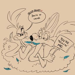 road_runner_(looney_tunes), wile_e._coyote, looney_tunes, warner_brothers, ghostygriff