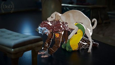 rogue_(marvel), marvel, deity_of_depravity, balls, bestiality