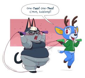 bam_(animal_crossing), raymond_(animal_crossing), animal_crossing, nintendo, yellowhellion