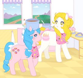 sweet_delight, vanilla_treat, hasbro, mlp_g1, my_little_pony