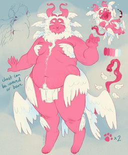 teastash, angel, anthro, belly, big_moobs