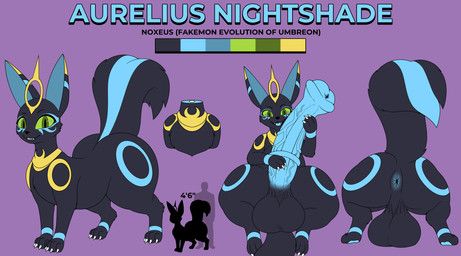 aurelius_nightshade_(jacqueling), fakemon, jacqueling, all_fours, animal_genitalia