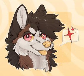 conhugo, abstract_background, anthro, blep, brown_body
