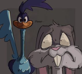 bugs_bunny, road_runner_(looney_tunes), looney_tunes, warner_brothers, kokokun41742725