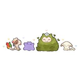 ditto_(pokopia), mosslax, peakychu, smearguru, nintendo