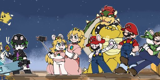bowser, edge_(mario_plus_rabbids), luigi, mario, princess_peach