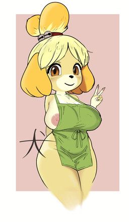 isabelle_(animal_crossing), animal_crossing, nintendo, kisu-inu, anthro