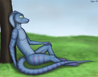 ekspie-a01, 4_toes, anthro, arm_markings, arm_on_ground