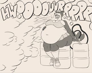 juno_(beastars), beastars, beastbizkit, anthro, beer_keg