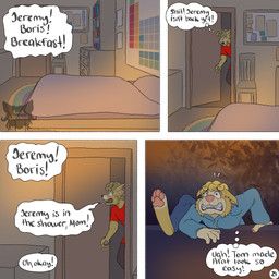boris_(kriek_wildebeest), jeremy_(kriek_wildebeest), kriek_wildebeest, 4_panel_comic, anthro
