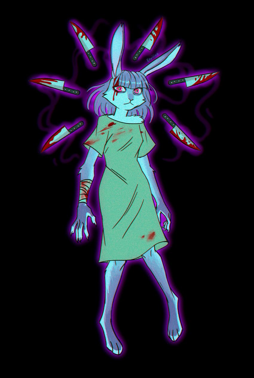 ekvilion, anthro, blood, blue_body, blue_fur