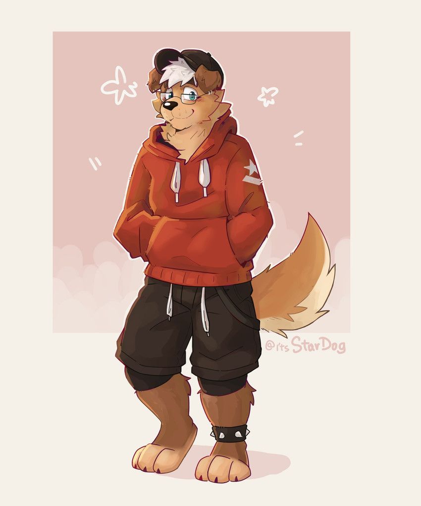 its_stardog, anthro, barefoot, black_bottomwear, black_clothing