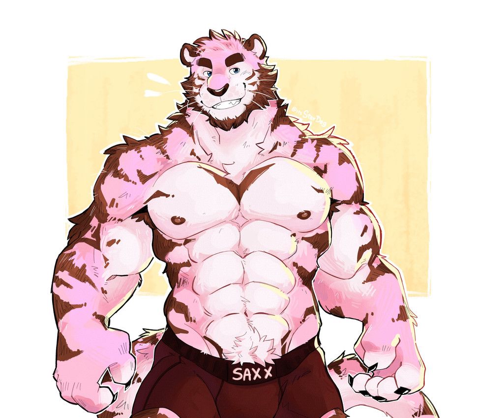 its_stardog, 5_fingers, abs, anthro, armpit_hair