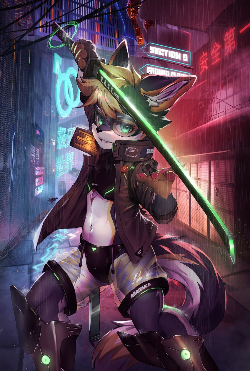 alanisawolf777, anthro, armor, biped, bottomwear