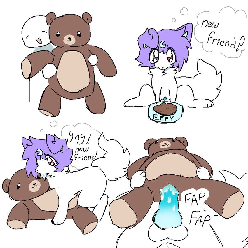 eepydoggy, ambiguous_gender, animal_genitalia, animal_penis, bowl