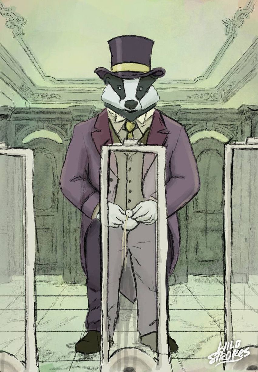 wild_strokes, 5_fingers, accessory, anthro, badger