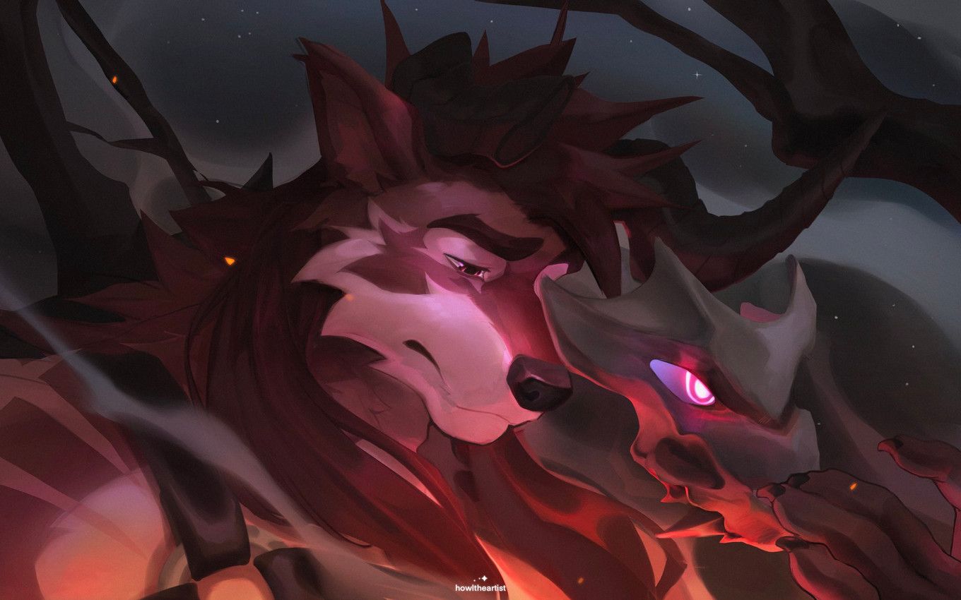 howltheartist, anthro, black_nose, bone, bone_mask