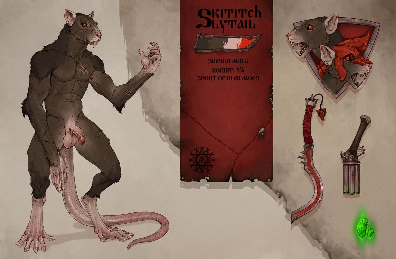 skititch_(mikaemikae), warhammer_(franchise), mikaemikae, anthro, armor