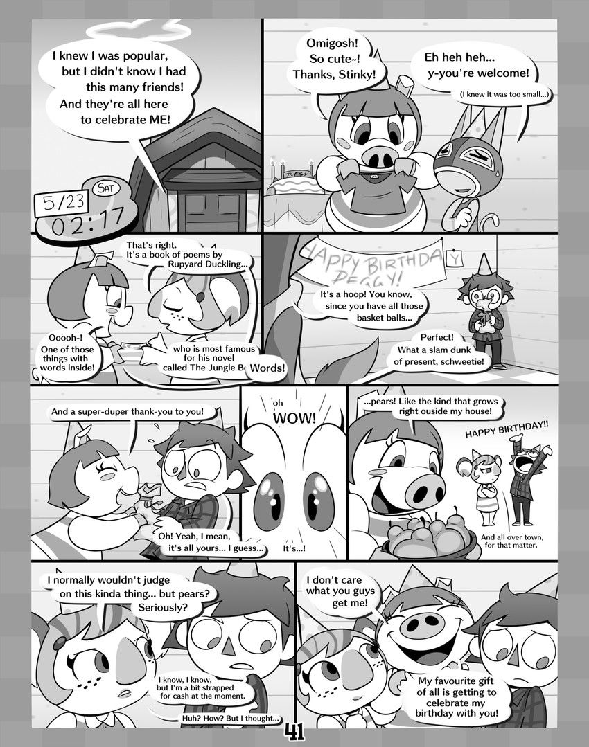 alice_(animal_crossing), peggy_(animal_crossing), stinky_(animal_crossing), victoria_(animal_crossing), villager_(animal_crossing)