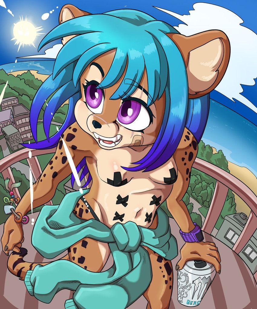 daigaijin, anthro, beverage, beverage_can, bracelet