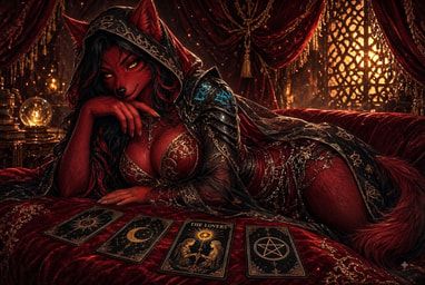 anthro, bed, bedroom, breasts, canid